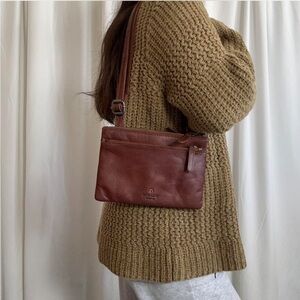 Wild West Los Angeles leather shoulder bag brown.